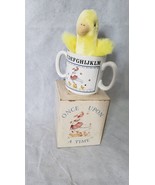 Duckling Vintage Ceramic Mug Baby Duck Two Handled Drinking Cup Kids Roo... - $21.78