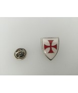 Knights Templar Shield Enamel Pewter Lapel Pin Badge Handmade In UK - $7.50