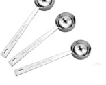 Stainless Steel 1 Tablespoon Measuring Coffee Scoop Spoon, Set Of 3 - $12.99
