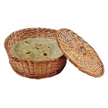 chapati Box Food Warmer Tortilla Warmer Bamboo Cane Chapati Basket - £65.75 GBP