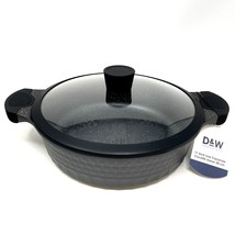 D&amp;W Deane &amp; White 11&quot; Low Casserole Pan Pot Lid All Stovetops Black Brown - $66.23