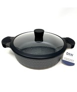 D&amp;W Deane &amp; White 11&quot; Low Casserole Pan Pot Lid All Stovetops Black Brown - €63,54 EUR