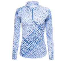 Nwt Ladies Ibkul Liz Denim Blue Long Sleeve Polo Golf Shirt - Xl &amp; Xxl - £47.84 GBP