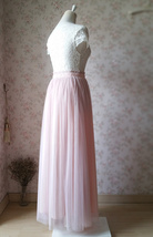 BLUSH Full Tulle Maxi Skirt Wedding Bridesmaid Custom Plus Size Tulle Skirt image 5