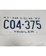 1989 KENTUCKY TRAILER license plate- BRILLIANT ORIGINAL vintage auto tag... - $16.00