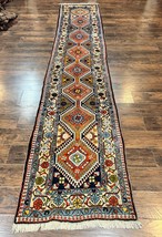 Perisan Tribal Runner Rug 2.9 x 14 Colorful Rare Antique Wool Carpet for Hallway - £2,517.97 GBP