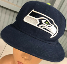 Seattle Seahawks NFL New Era Fitted 7 1/8  Baseball Cap Hat - $21.02