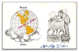 Comic Greetings Oakes North Dakota ND UDB Postcard Watch Grow M20 - £7.13 GBP