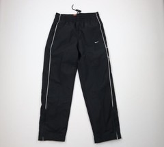 Vintage Nike Mens Medium Travis Scott Mini Swoosh Lined Wide Leg Pants Black - £46.42 GBP