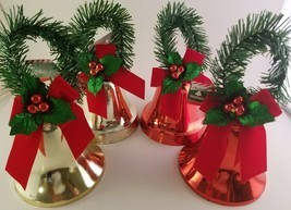 Christmas Bells w Pine Garland Loops Red Bows &amp; Holly 1/Pk, SELECT: Type - £2.35 GBP+