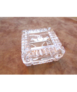 Galway Irish Crystal Lidded Trinket Box Claddagh Symbol Ireland 2.75&quot;W - $33.63 CAD