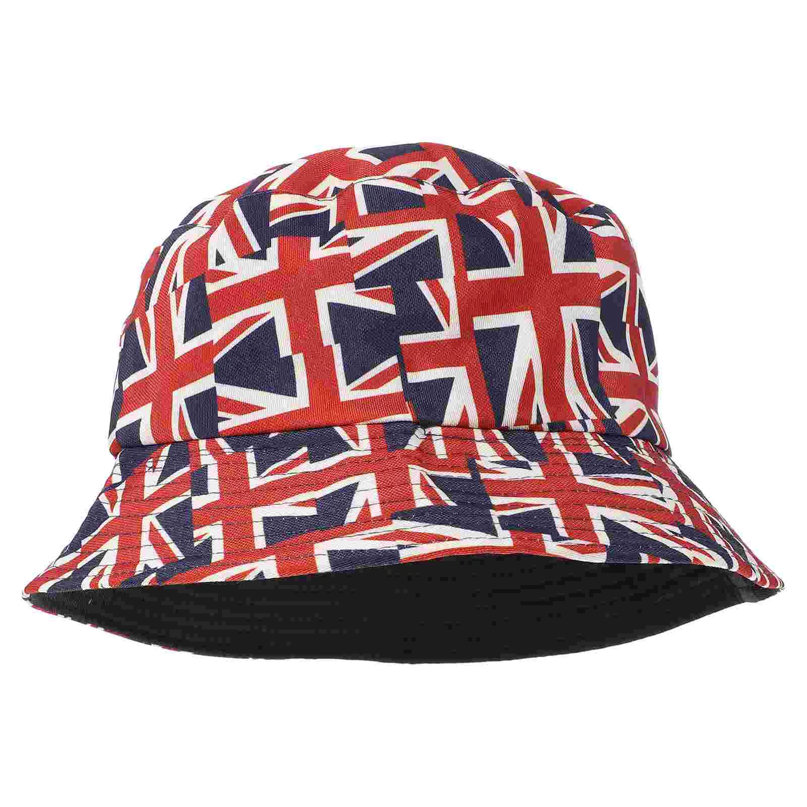 Unisex Bucket Hat Union Jack Flag Fisherman Hats Double- Side- Wear Reversible - £13.72 GBP