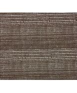 CAROLINA IRVING FUJI REVERSE MOCHA BROWN GEO LINEN DESIGNER FABRIC 3 YAR... - $371.25