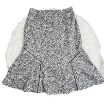 Anthropologie Maeve Black White Floral Midi Mermaid Skirt Size 8P - $29.69
