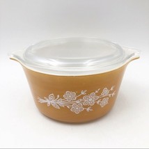 Butterfly Gold 2nd Edition Pyrex 473-B Baking Casserole WITH LID 1 Quart - £15.95 GBP