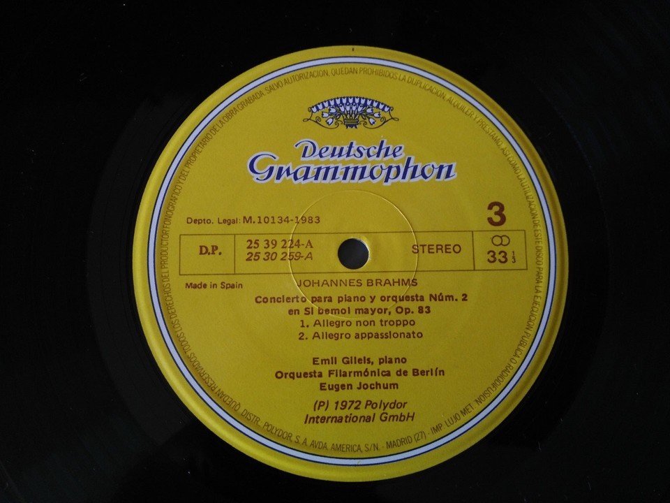 Brahms 2 Concerto Piano Gilels Jochum 1972 - 2 x LP 12" Vinyl G+/VG-
show ori... Item image 2