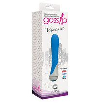 Curve Toys Gossip Vanessa Waterproof Silicone Vibrator Azure - £35.13 GBP