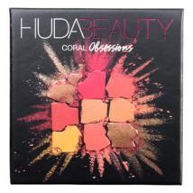 Huda Beauty Coral Obsessions Eyeshadow Palette 9 Matte, Shimmer, Metallic Shades - £14.37 GBP