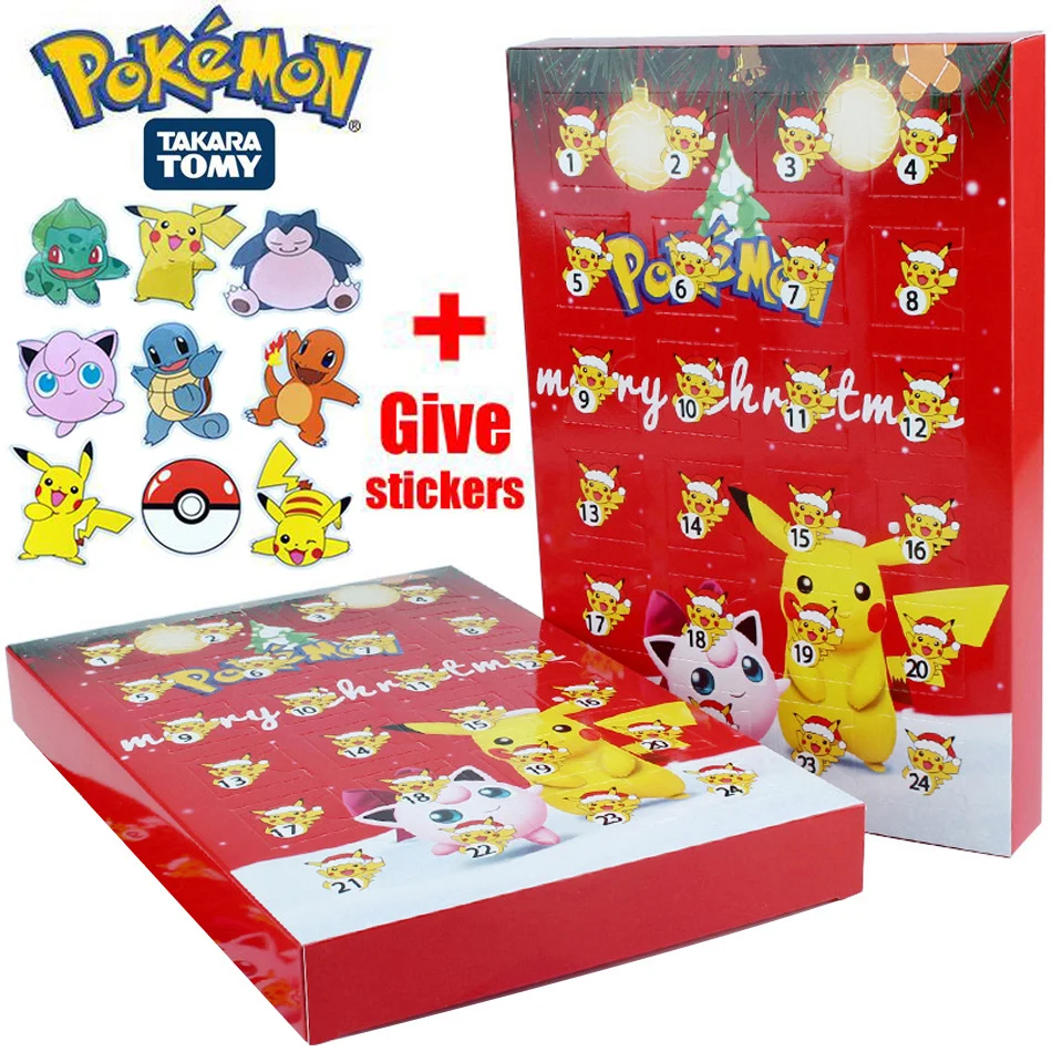 24Pcs/set Pokemon Figure Christmas Advent Calendar Blind Box Gift Kawaii Pikachu - £10.22 GBP+