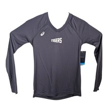 Missouri Mizzou Tigers Fitted Shirt Women XS Long Sleeve Gray Workout Volleyball - £17.65 GBP