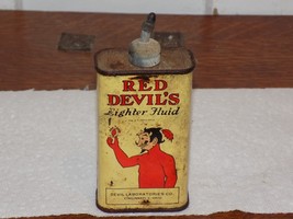 Vintage Red Devil’s Lighter Fluid 4 ounce Lead Top Can - $24.75