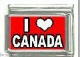 I Heart (Love) Canada Italian Charm Link 9MM - £10.78 GBP