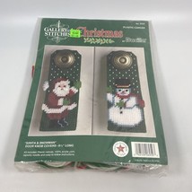 Vintage Christmas Embroidery Sewing Kit - Santa &amp; Snowman Door Knob Covers NEW - £3.61 GBP