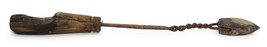 Antique Primitive Soldering Iron Copper Head Tool Blow Torch Wooden - $11.88
