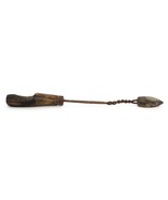 Antique Primitive Soldering Iron Copper Head Tool Blow Torch Wooden - £9.49 GBP
