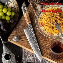 Handmade Damascus Kitchen Knife Chef Cutting Tool Home BBQ Cutlery Cookware NEW - £78.64 GBP