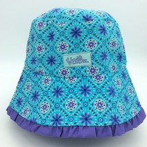 UV SKINZ Bucket HAT Child Size 6 Sunwear UPF 50+ Flower Purple Blue Reversible - £17.78 GBP