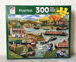 Great American Puzzle Factory Riverfest Jigsaw Puzzle 300 Large Pc - Complete - $18.95