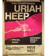 Uriah Heep Different World Tour 03-05-91 Poster Berlino Tedesco - $90.30