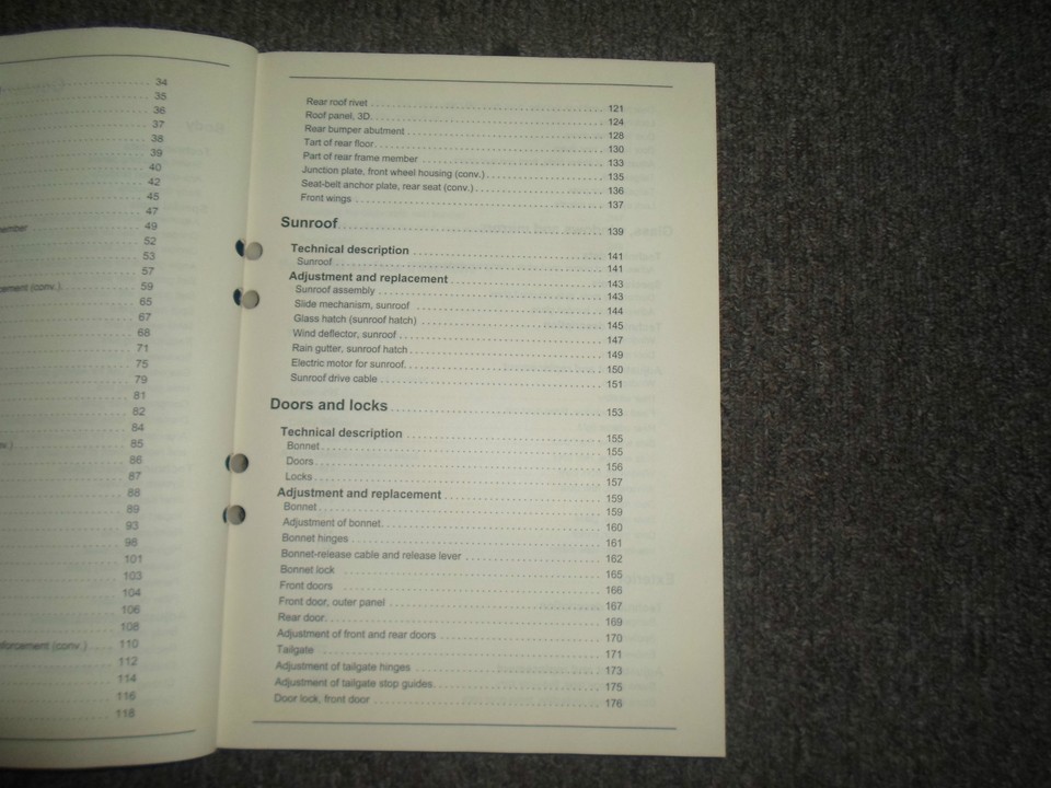 1994 95 96 971998 Saab 900 8:1 Body body Repairs Service Shop Manual FACTORY OEM Item image 4