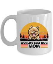 World&#39;s Best Pomeranian Dog Mom Coffee Mug 11oz Retro Sunset Cup Gift Dogs Lover - $15.00+