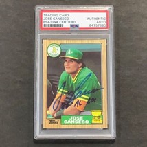 1987 Topps Baseball #620 Jose Canseco Signed Card PSA Slabbed Auto A&#39;s 86 AL ROY - £54.84 GBP