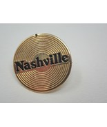 Pin Nashville Record Album Vintage Gold Colored  - $9.45