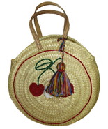 Moroccan Straw Bag, Beach Straw Bag,  Moroccan  Straw Bag with Pompom an... - £48.56 GBP