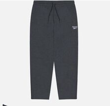 Reebok Men&#39;s Fleece Sweat Pants Dk Grey Htr Size XL Versatile Elastic Dr... - $27.99