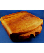 Vintage Danish Modern Curved Edge Cheese Board With Slide Out Tray - €128,30 EUR