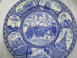 Royal Stafordshire historical plate 10&quot; Plymouth Mass blue [bp44] - £43.42 GBP