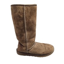 UGG Australia Classic Tall Snow Boots Womens Sz 9 Brown Suede Comfort Round Toe - £36.73 GBP