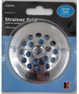 Keeney Tub Strainer Grid Dome Metal Cover with Screw K5064PC Chrome Finish - £6.30 GBP