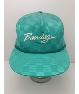 Bandog Nylon Hat Vintage Teal Check Rope Snapback Music Groupie Cap Made... - $29.59 CAD