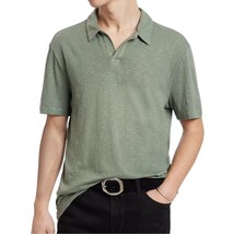 John Varvatos Men&#39;s Short Sleeve Zion Open Collar Polo Shirt Relaxed Fit... - $62.12