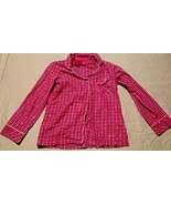 Victoria&#39;s Secret Pajama Shirt Pink Plaid Top Sz S Cotton Blend Small VS... - £14.97 GBP