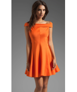 Halston Heritage PM150480 Ponte Dress Size 6 Flame Orange NWT - $137.33 CAD