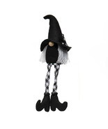 Witch Gnome F2181 Lace Pearl Hat White Hair Checkered Legs Boots 14&quot; L B... - $33.70 CAD