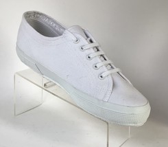 NEW SUPERGA 2725 Woman&#39;s Nude White Lace Up Sneakers (Size 7.5 M) - £39.29 GBP