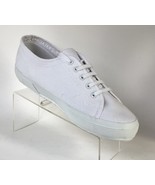 NEW SUPERGA 2725 Woman&#39;s Nude White Lace Up Sneakers (Size 7.5 M) - £39.87 GBP